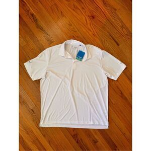 NWT Columbia Golf White Short Sleeve Omni-Wick Drive Polo Shirt Men's 2XL